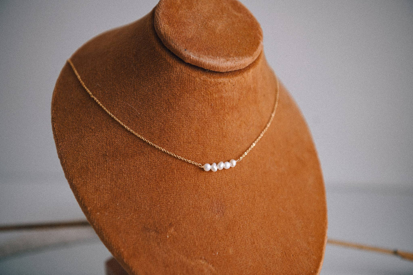 Freshwater Pearl Necklace 14K Gold Plated