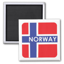 Norwegian Flag Magnet, 2"