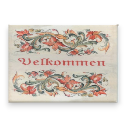 Rosemaling Magnet, Velkommen
