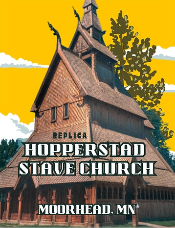Hopperstad Church Sunny Magnet
