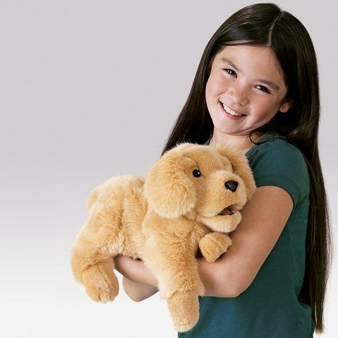 FOLKMANIS® Golden Retriever Puppy Puppet