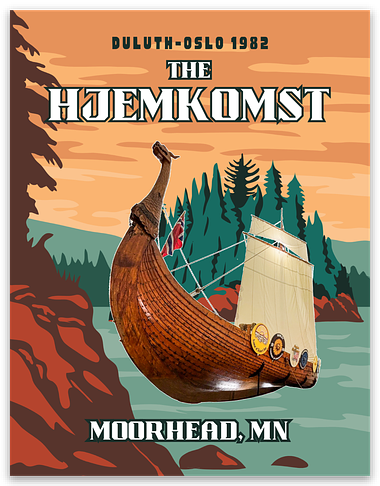 Hjemkomst Ship in the Lake Magnet