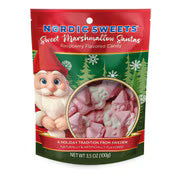 Nordic Sweets® Sweet Raspberry Flavored Marshmallow Santas Resealable Peggable Pouch