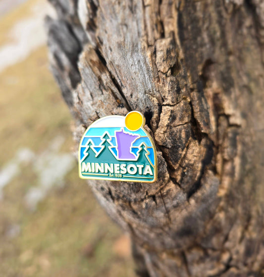 Minnesota hard enamel pin