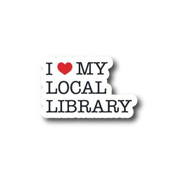 I Love My Local Library Sticker