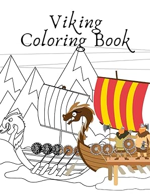 Viking Coloring Book: Warrior Mythology Ships for Kids