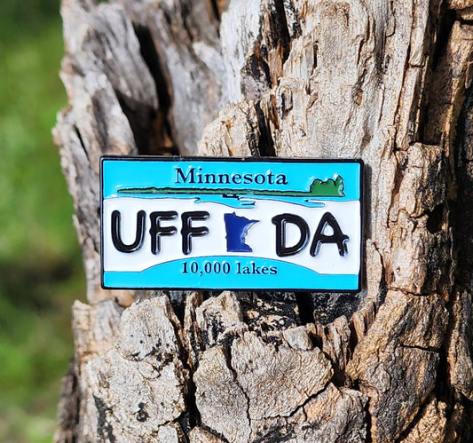 MN UFF DA License Plate Pin