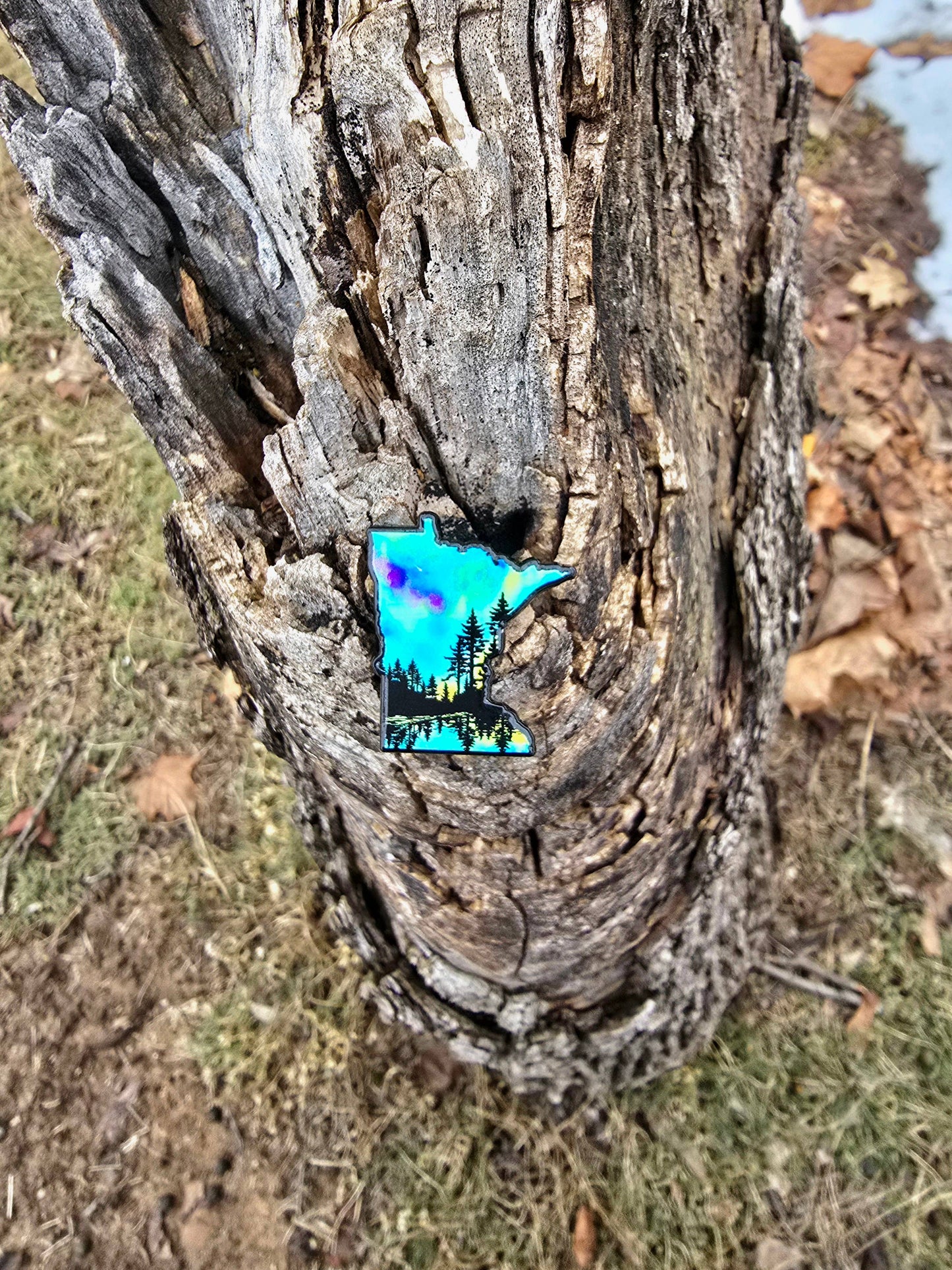Minnesota northern lights pin