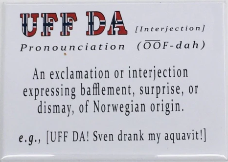 Uff da Definition Rectangle Magnet