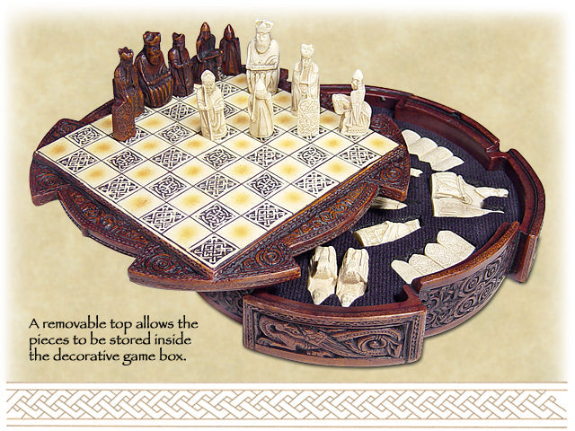 Lewis Chessman Mini Mahogany Chess Set