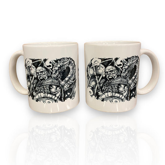 Viking with Dragon Coffee Mug