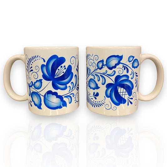 Blue Folk Art Coffee Mug (755U)