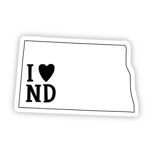I Love North Dakota Sticker