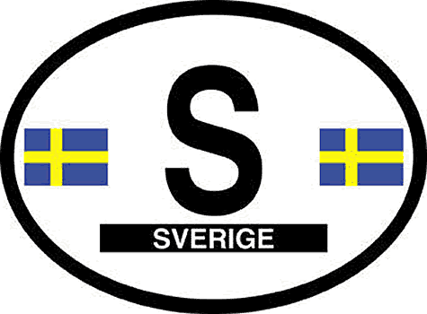 Sweden Oval Sticker
