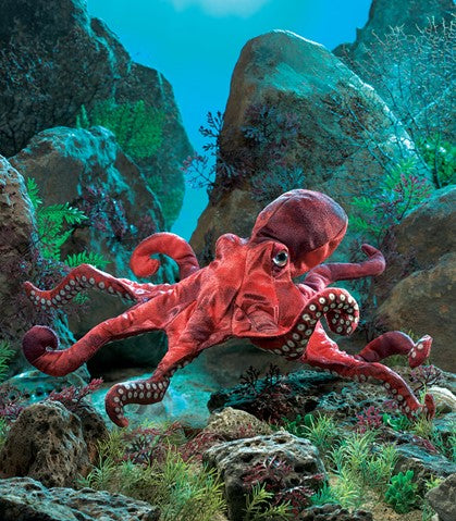FOLKMANIS® Red Octopus Puppet