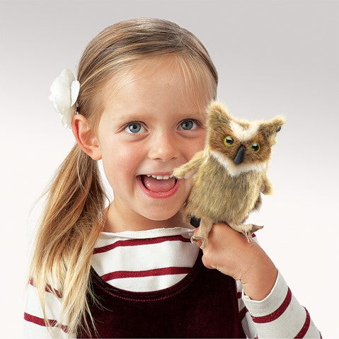 FOLKMANIS® Mini Great Horned Owl Puppet