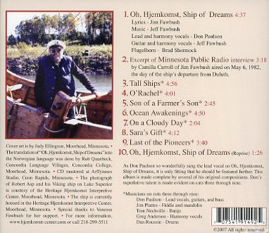 Oh, Hjemkomst Ship of Dreams Music CD